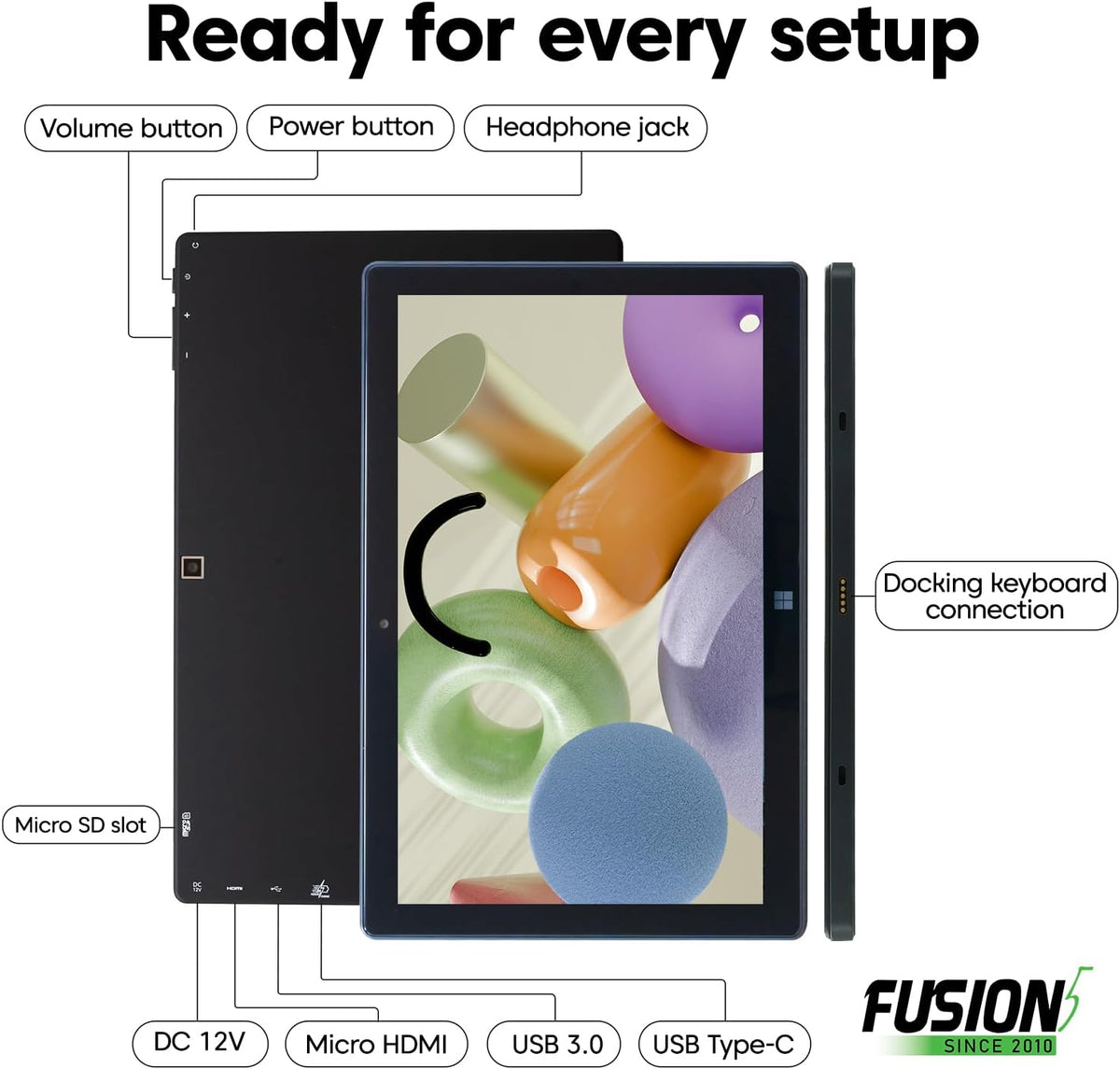 Fusion5 Professional Tablet PC with Windows 11 (10.1")